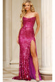 Long Prom Dress: Jovani 43338 - Berry / Prom
