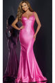 Long Prom Dress: Jovani 43443 - Hot Pink / Prom