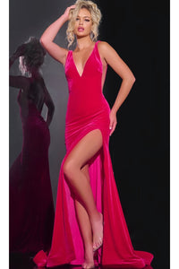 Long Prom Dress: Jovani 43578 - Fuchsia / Prom