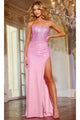 Long Prom Dress: Jovani 43585 - Pink / 00 - Apparel & Accessories > Clothing > Dresses