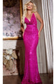 Long Prom Dress: Jovani 43746 - Fuchsia / Prom