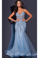 Long Prom Dress: Jovani 43845 - Blue / Prom