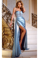 Long Prom Dress: Jovani 43850 - Dark Blue / Apparel & Accessories > Clothing > Dresses