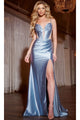 Long Prom Dress: Jovani 43860 - Slate / 00 - Apparel & Accessories > Clothing > Dresses