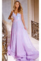 Long Prom Dress: Jovani 43920 - Lavender / Apparel & Accessories > Clothing > Dresses