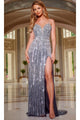 Long Prom Dress: Jovani 43932 - Black/Silver / Prom