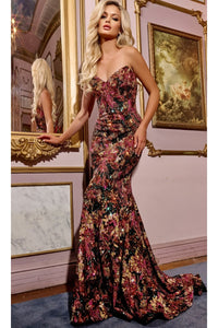 Long Prom Dress: Jovani 44072 - Multi / Prom