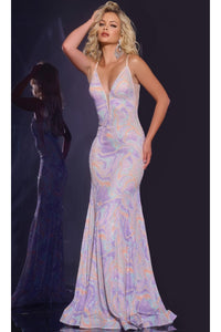 Long Prom Dress: Jovani 44074 - Multi / Prom