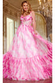 Long Prom Dress: Jovani 44181 - Pink Multi / Prom