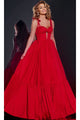 Long Prom Dress: Jovani 44182 - Red / 00 - Apparel & Accessories > Clothing > Dresses