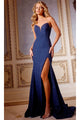 Long Prom Dress: Jovani 44262 - Navy / 00 - Apparel & Accessories > Clothing > Dresses