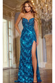 Long Prom Dress: Jovani 44270 - Blue / Apparel & Accessories > Clothing > Dresses
