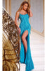 Long Prom Dress: Jovani 44273 - Turquoise / Prom