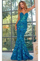 Long Prom Dress: Jovani 44340 - Royal / 00 - Apparel & Accessories > Clothing > Dresses