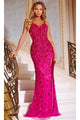Long Prom Dress: Jovani 44440 - Fuchsia / Prom