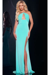 Long Prom Dress: Jovani 44496 - Mint / Prom