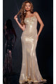 Long Prom Dress: Jovani 44539 - Gold / Prom