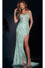 Long Prom Dress: Jovani 49455 - Light Green / Prom