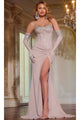 Long Prom Dress: Jovani D5016 - Stone / Prom