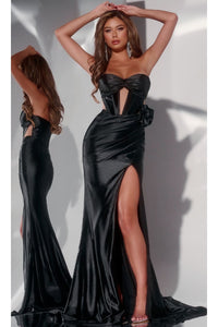 Long Prom Dress: Jovani D5019 - Black / Prom