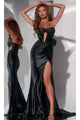 Long Prom Dress: Jovani D5019 - Black / Prom