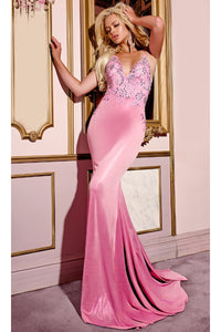 Long Prom Dress: Jovani D5026 - Pink / Prom