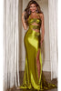Long Prom Dress: Jovani D5031 - Olive / Prom