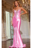 Long Prom Dress: Jovani D5054 - Pink / Prom