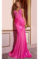Long Prom Dress: Jovani D5055 - Hot Pink / 00 - Apparel & Accessories > Clothing > Dresses