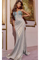 Long Prom Dress: Jovani D5076 - Gold / Prom