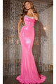 Long Prom Dress: Jovani D5079 - Hot Pink / 00 - Apparel & Accessories > Clothing > Dresses