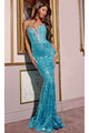 Long Prom Dress: Jovani D5080 - Blue / Apparel & Accessories > Clothing > Dresses
