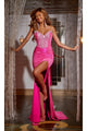 Long Prom Dress: Jovani D5081 - Hot Pink / Apparel & Accessories > Clothing > Dresses