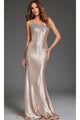 Long Prom Dress: Jovani D5100 - Champagne / Prom