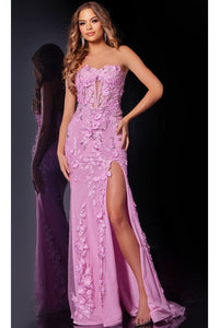 Long Prom Dress: Jovani D5107 - Pink / Prom