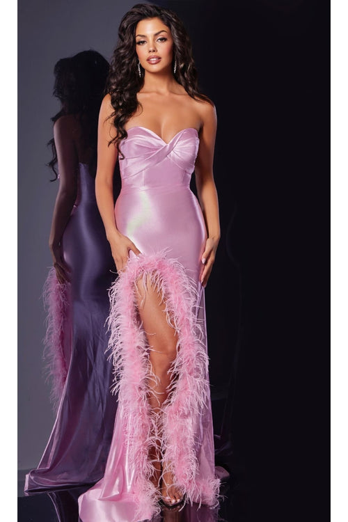 Long Prom Dress: Jovani D5314 - Pink / Prom
