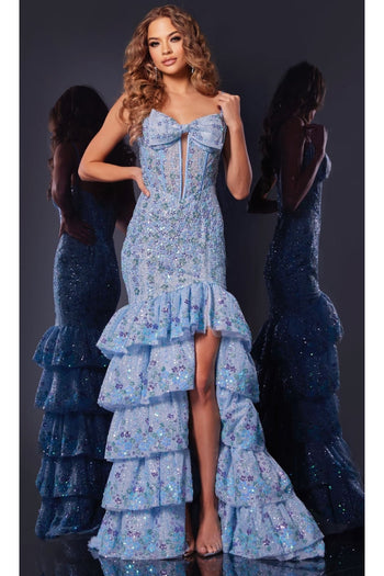 Long Prom Dress: Jovani D5321 - Blue / Apparel & Accessories > Clothing > Dresses