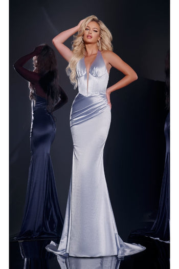 Long Prom Dress: Jovani D5401 - Ice / 00 - Apparel & Accessories > Clothing > Dresses