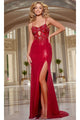 Long Prom Dress: Jovani D5412 - Red / Prom