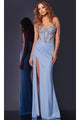 Long Prom Dress: Jovani D5500 - Blue / 00 - Apparel & Accessories > Clothing > Dresses