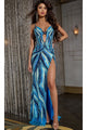 Long Prom Dress: Jovani D5717 - Blue / Apparel & Accessories > Clothing > Dresses