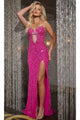 Long Prom Dress: Jovani D5724 - Fuchsia / Prom