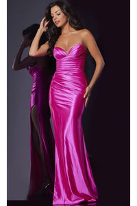 Long Prom Dress: Jovani D5819 - Hot Pink / Prom