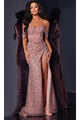 Long Prom Dress: Jovani D6023 - Taupe / Apparel & Accessories > Clothing > Dresses