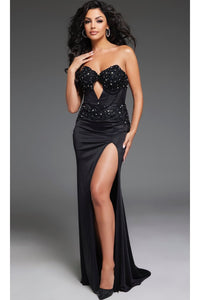 Long Prom Dress: Jovani D6025 - Black / Prom