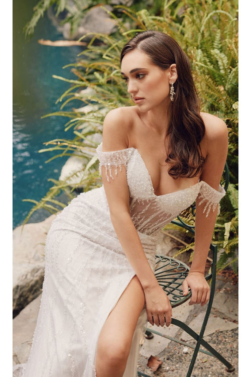 Sheath Wedding Dresses | White Bridal Gown by JT2471LW
