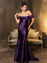Long Prom Dress Ruched Mermaid Sleeveless Gown By Royal Queen RQ8189