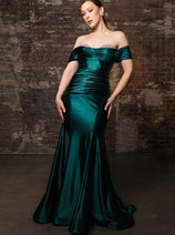 Long Prom Dress Ruched Mermaid Sleeveless Gown By Royal Queen RQ8189
