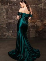 Long Prom Dress Ruched Mermaid Sleeveless Gown By Royal Queen RQ8189