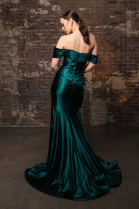 Long Prom Dress Ruched Mermaid Sleeveless Gown By Royal Queen RQ8189 - Dress